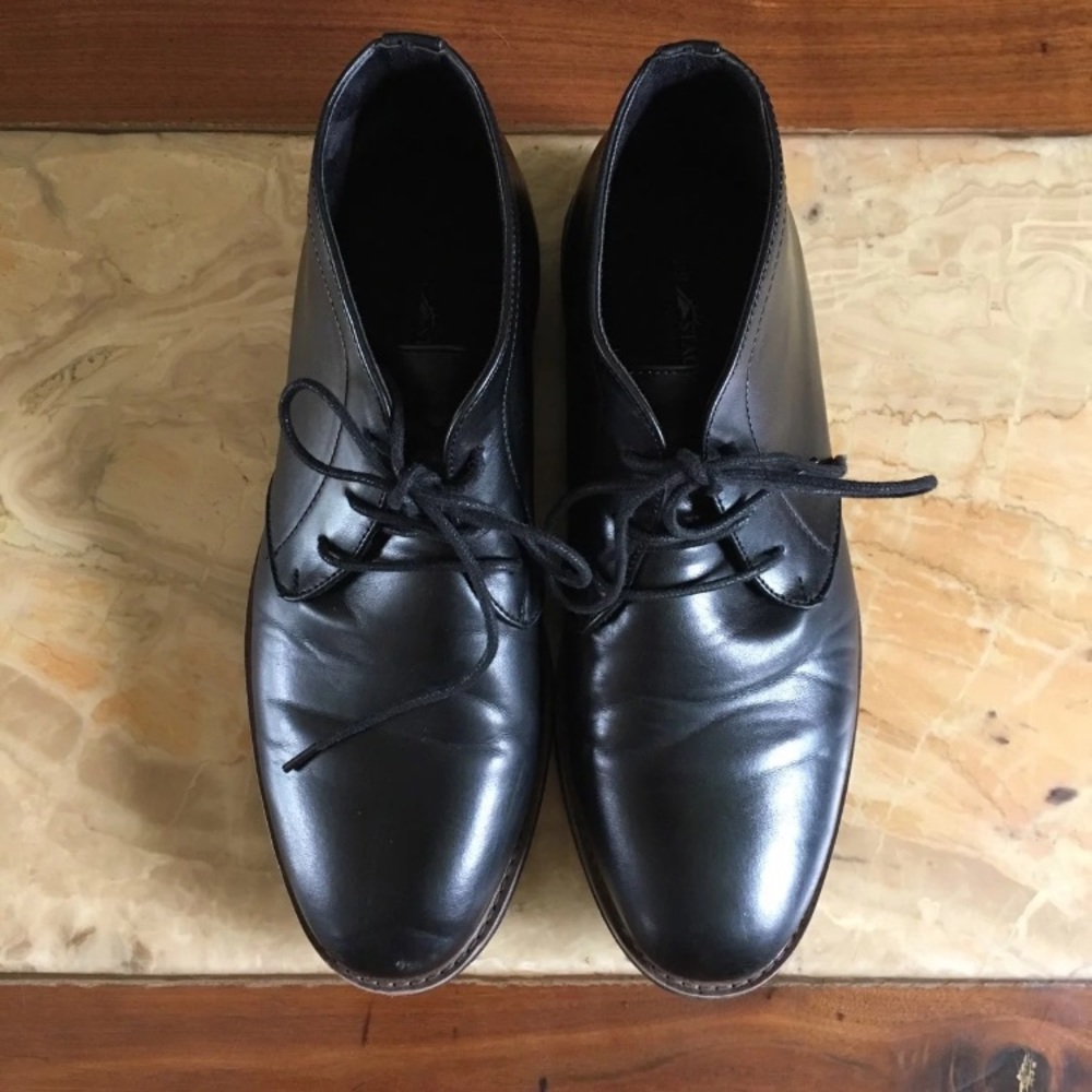 Men’s/Big boys’ Deer Stags black dress booties.